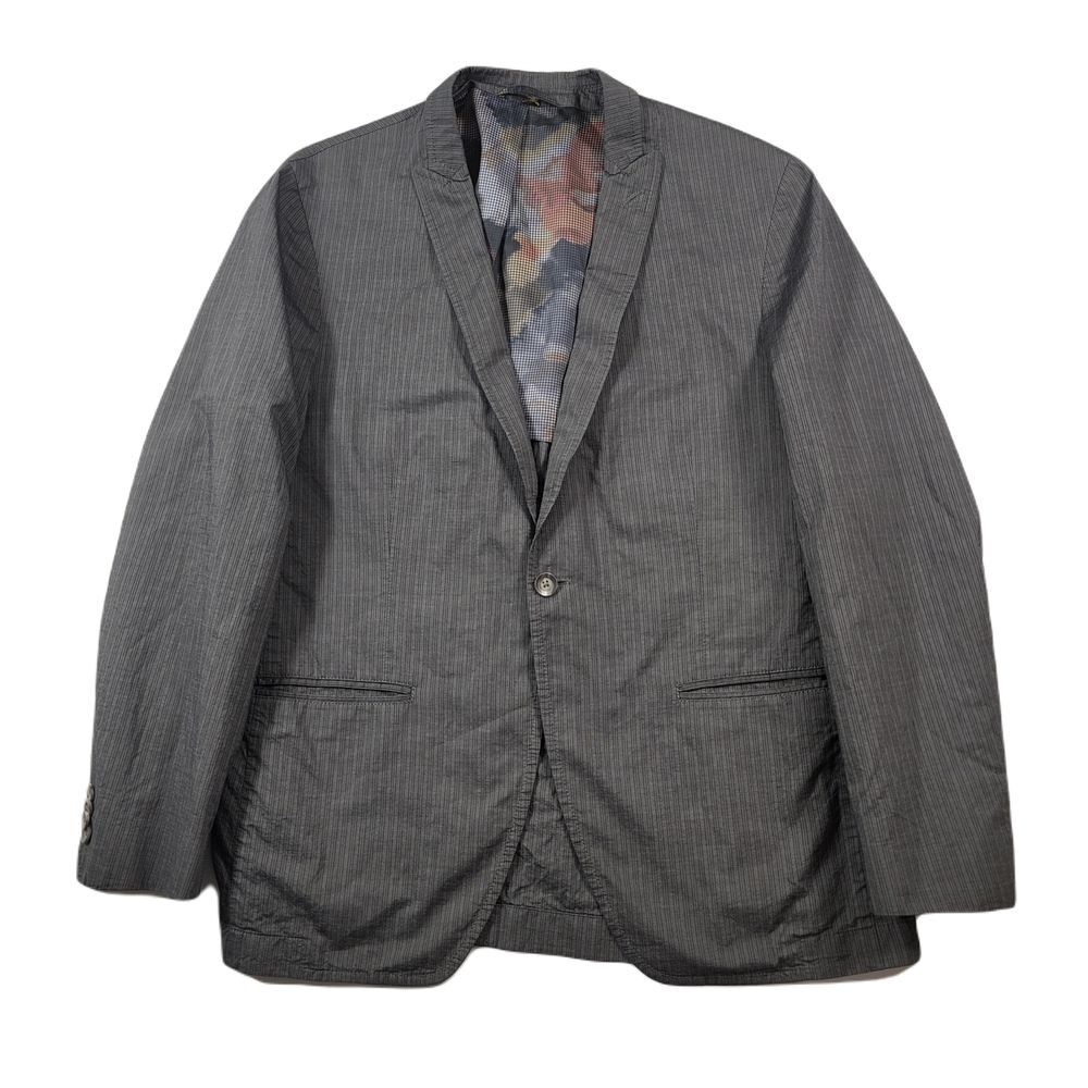 Kroon Lightweight Sport Coat Mens 42R 42 Grey‎ Stripe Cotton Jagger